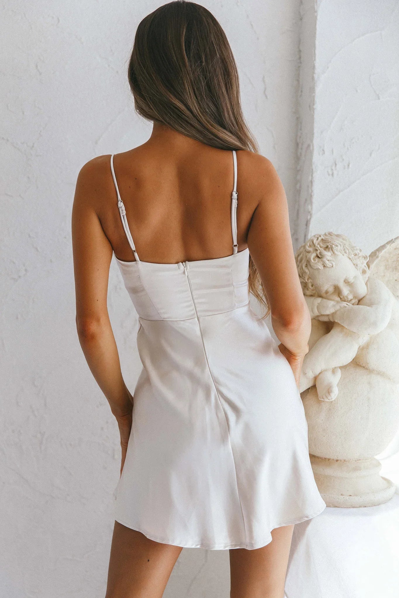 Cozumel Twist Bust Mini Dress Champagne