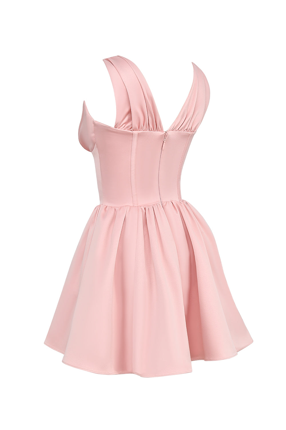 powder pink satin mini dress - sale
